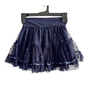 Gap Kids Girls' Sz 8 Navy Sparkle Tutu Skirt Under Layer Party Twirly Fancy